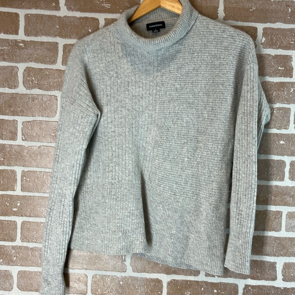 Summersalt The Luxe Merino Cashmere Asymmetrical Gray Sweater Size Medium